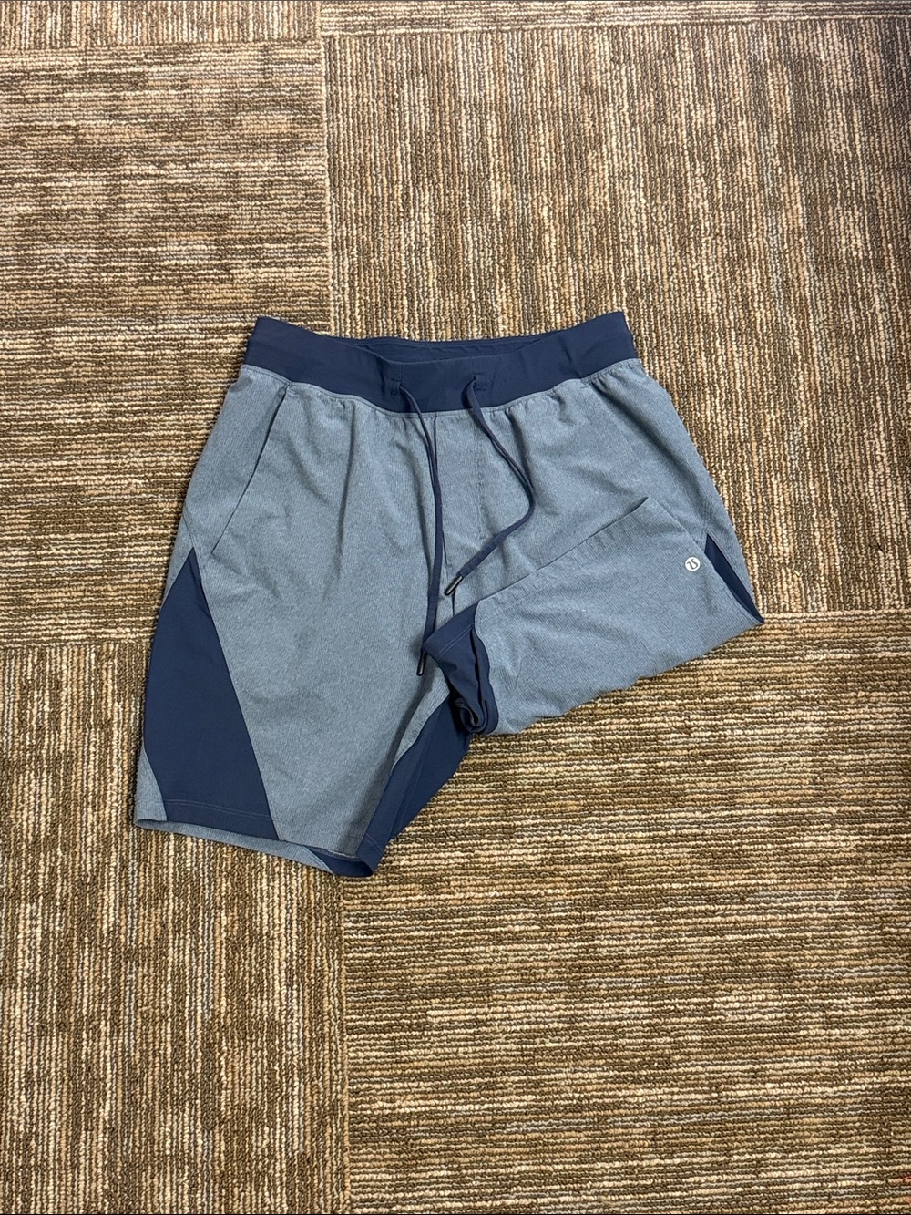 lululemon athletica Two-Tone Navy and Light Blue Performance Shorts